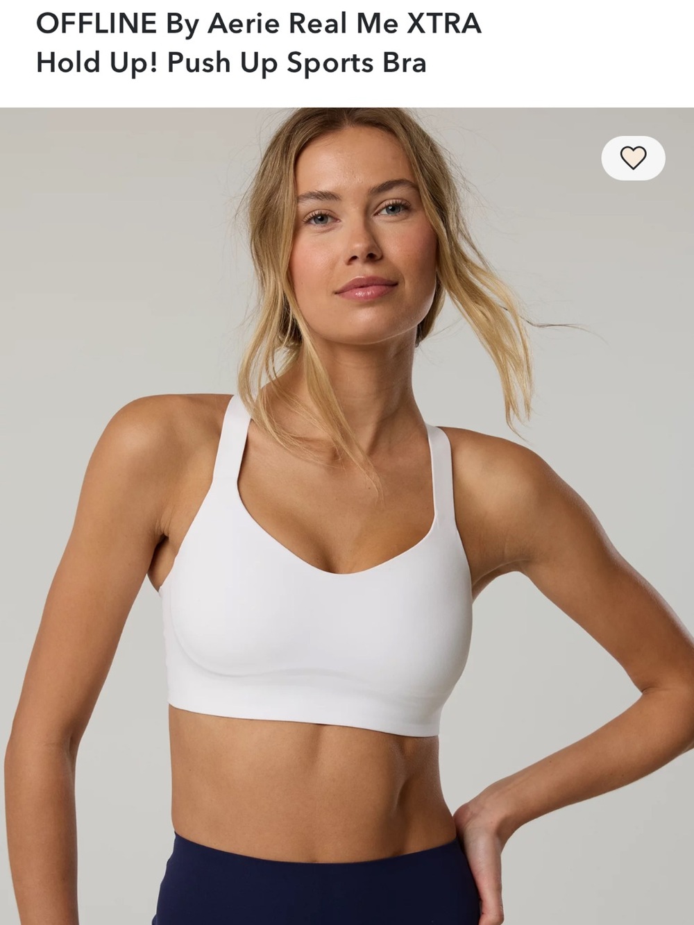 NWT Aerie XTRA Hold Up! Push Up Sports Bra